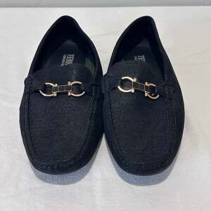Terroni Italian mens black loafers with metal detail size 12 Comfort Dress